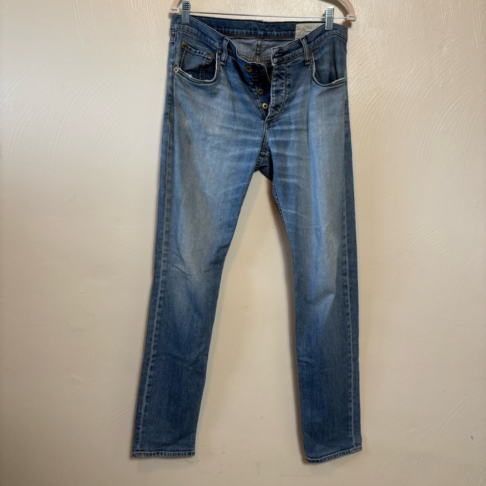 Rag & Bone Women’s Jeans Denim Fit 2 Slim Leg Standard Issue Button Fly Size 33